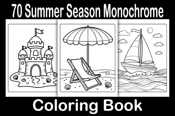 Download Summer Season Monochrome Coloring Book - Mon Collection