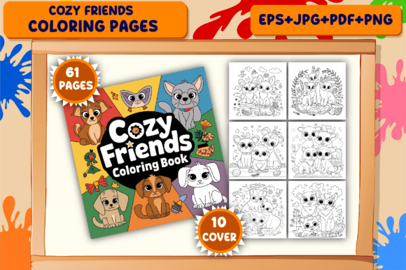 Download Cozy Friends Coloring Pages for Adults - Cozy friends Collection