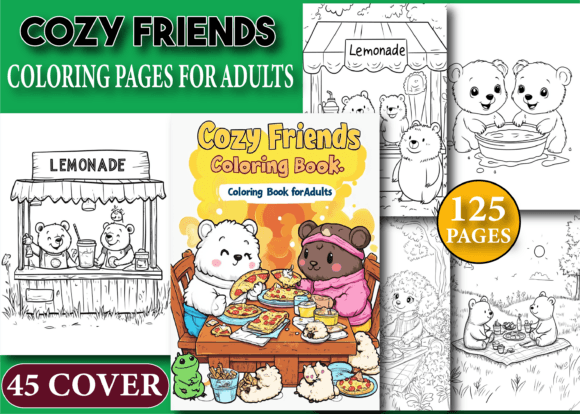 Download Cozy Friends Coloring Pages for Adults - Cozy friends Collection
