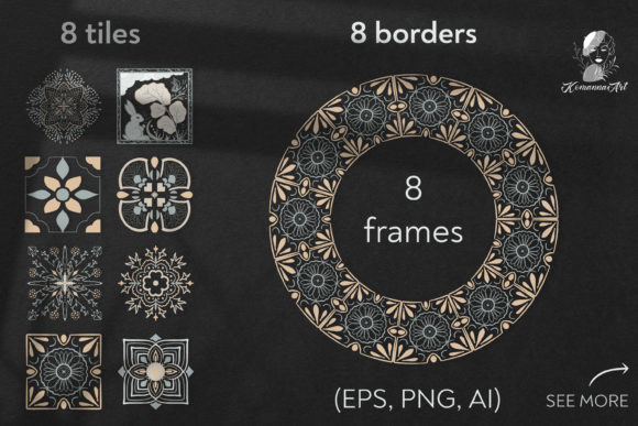 Download Vector Ceramic Tile Birders, Frames, Mon - Mon Collection