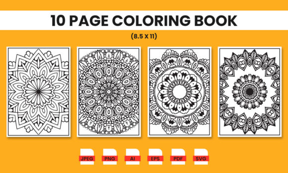 Download Balck Mandala Coloring Book KDP Interior - Mandala coloring book Collection