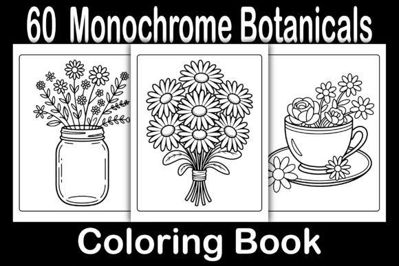Download Monochrome Botanicals Coloring Book - Mon Collection