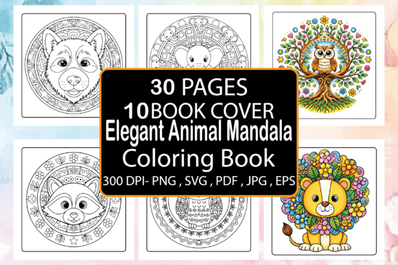 Download Elegant Animal Mandala Coloring Book - Mandala coloring book Collection
