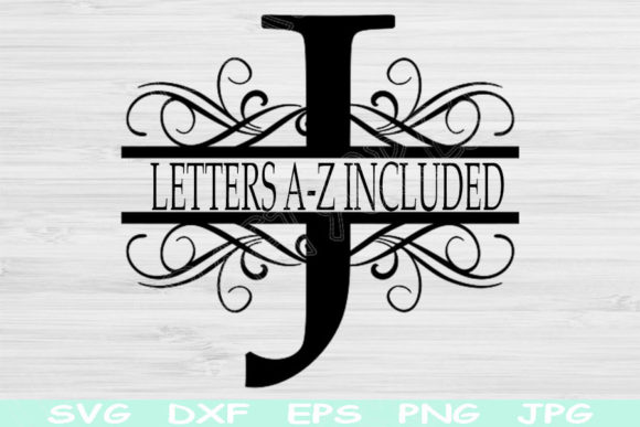 Download Split Monogram Letter Svg File Cricut - Mon Collection