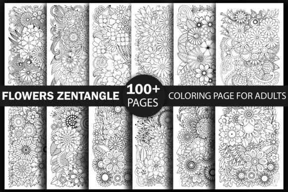 Download 100+ Zentangle Coloring Pages Bundle-KDP - Premium Resources