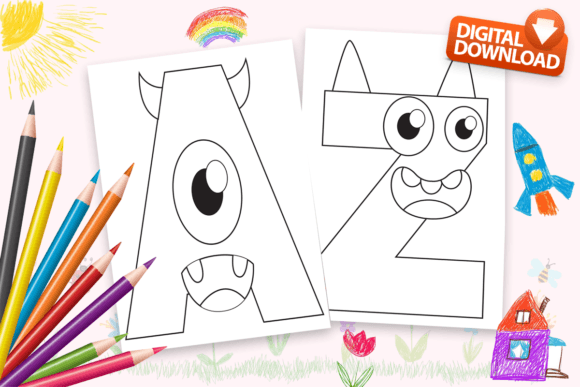 Download Halloween Monster Alphabet Coloring Book - Mon Collection