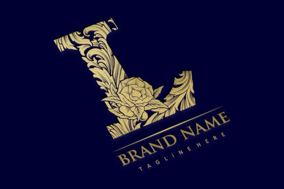 Download Elegant Opulence Classic Lettering L Mon - Mon Collection