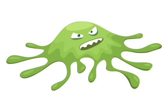 Download Green Ameba Character. Cartoon Angry Mon - Mon Collection