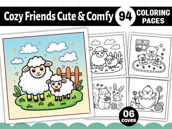 Download Cozy Friends Cute &amp; Comfy Coloring Pages - Cozy friends Collection