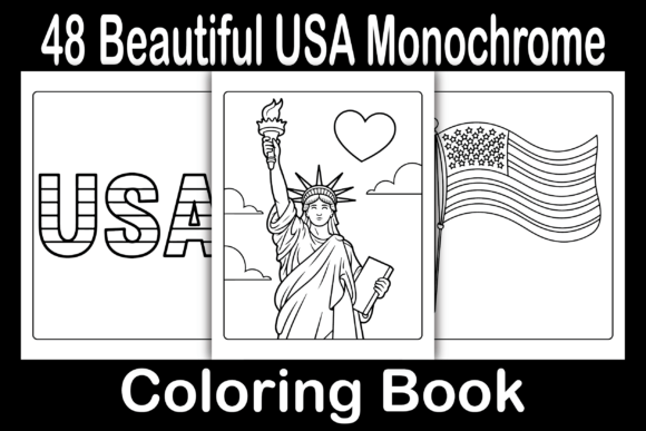Download Beautiful USA Monochrome Coloring Book - Mon Collection